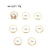 Vintage Boho Crystal Butterfly Rings Set For Women Zircon Leaves Stars Geometric Knuckle Finger Ring Wedding Party Jewelry Gifts