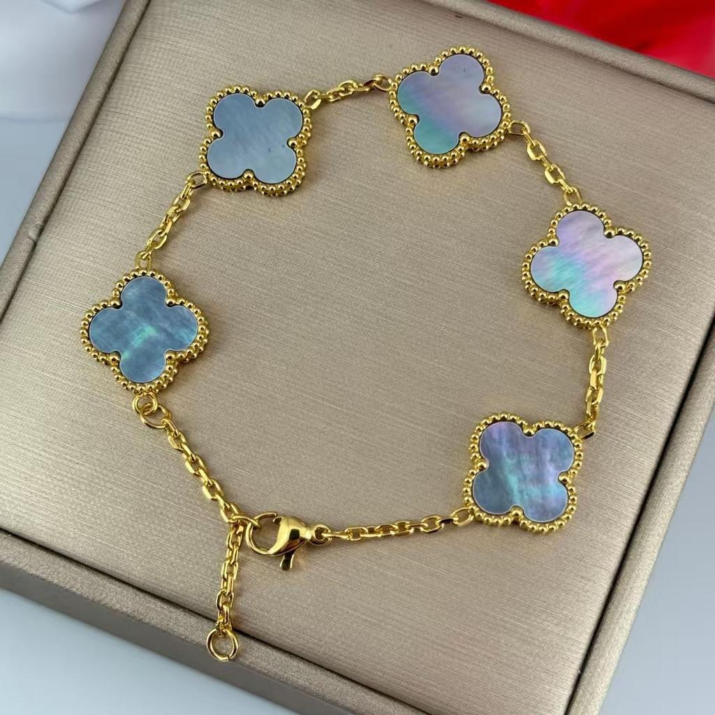 Lucky Four-leaf Clover Five-flower Bracelet - Tarnish-free Women's Bracelet