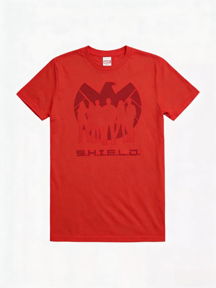 

Marvel 2026 New Marvel Agents of ShieldSilhouette Logo Comic Print High Quality Unisex Short Sleeve Casual Plus Size TShirt S