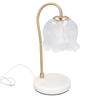 Candle Warmer Lamp Glass Marble Dimmable Electric Fragrance Candle Melter with 2 Bulbs for