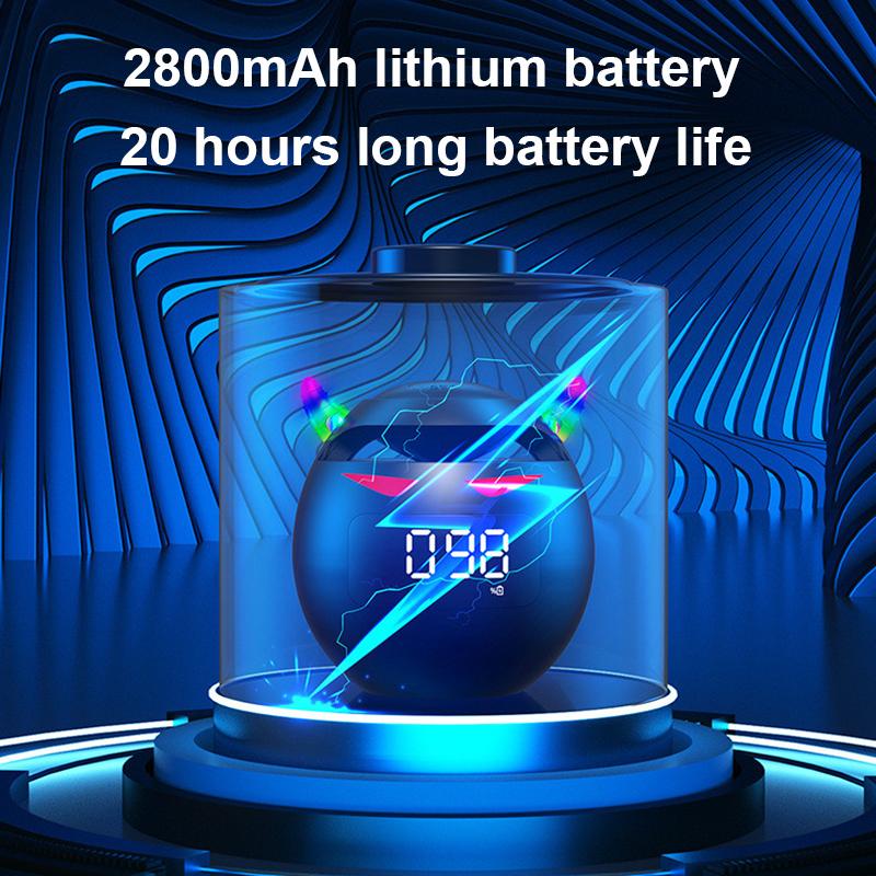 Portable Cute Little Devil AI Smart Bluetooth Speaker 3D Stereo Subwoofer Mini LED Digital Clock Alarm Clock Waterproof HIFI Music Box
