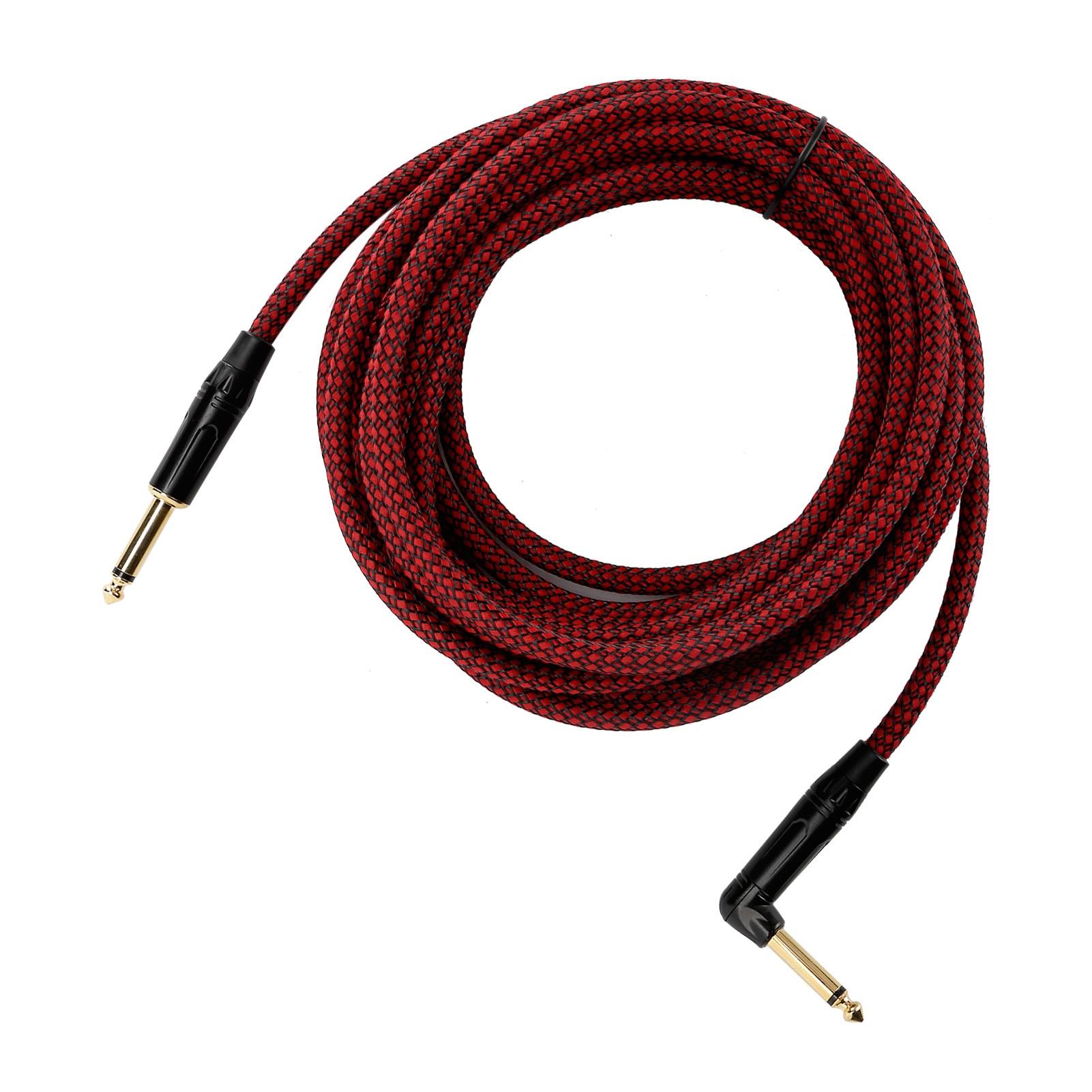 

JORINDO 6M o Гитарный кабель 6.35MM Кабель для электрогитарного усилителя Инструментальный кабель Позолоченная головка