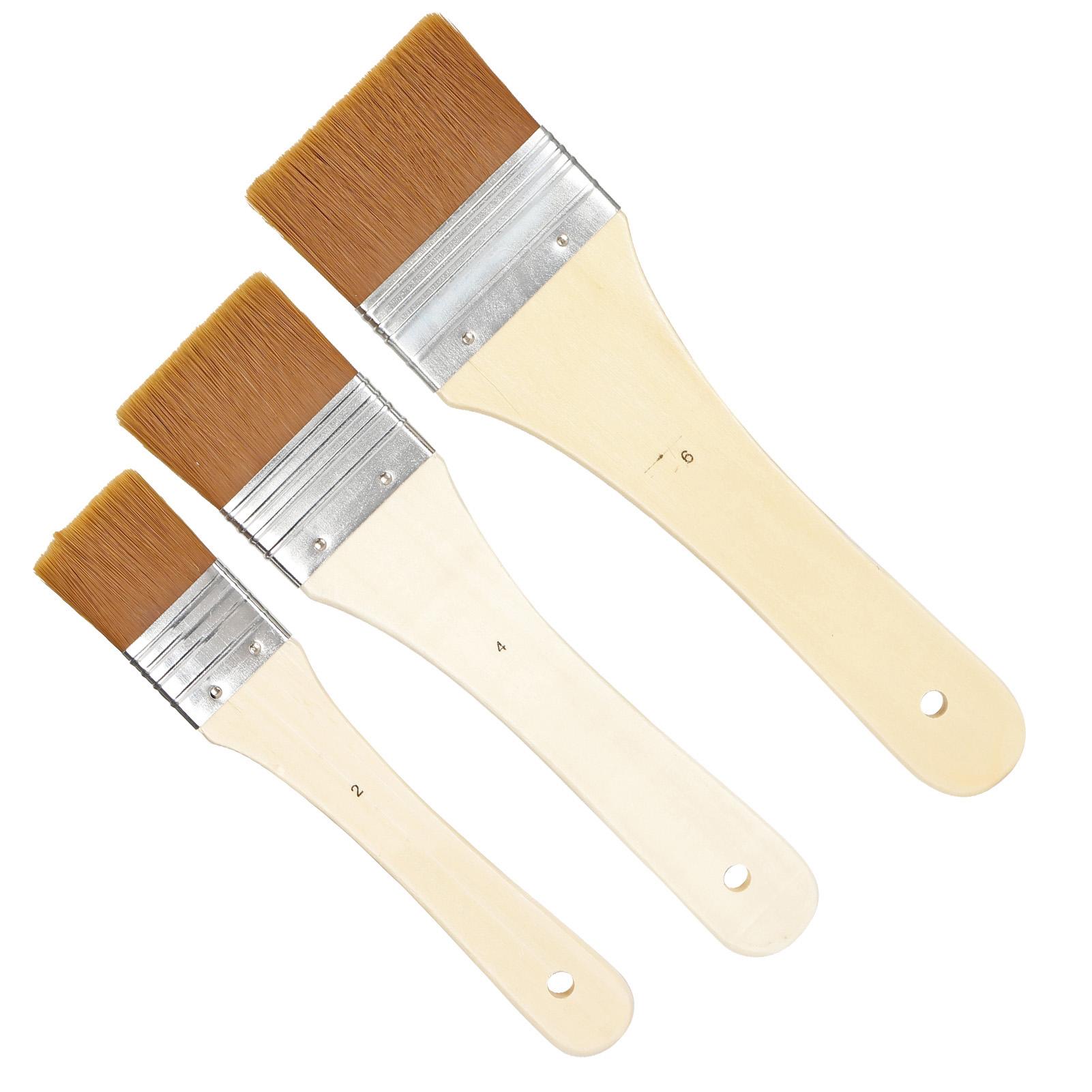 

3 шт. Кисть для рисования нейлоновый материал длинный стержень гуашь акварель акриловая пластина принадлежности для рисования