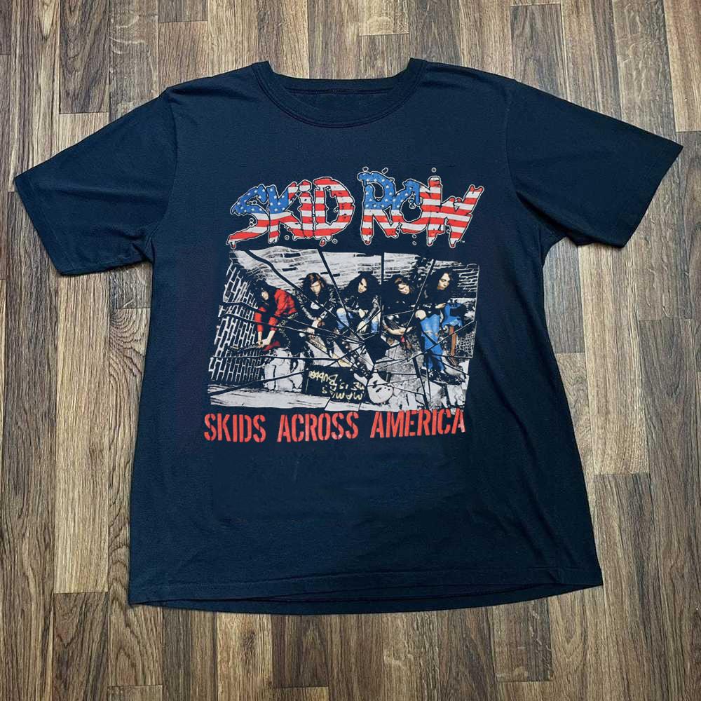 Футболка Skid Row Skids Across America KN652 Унисекс XXXL