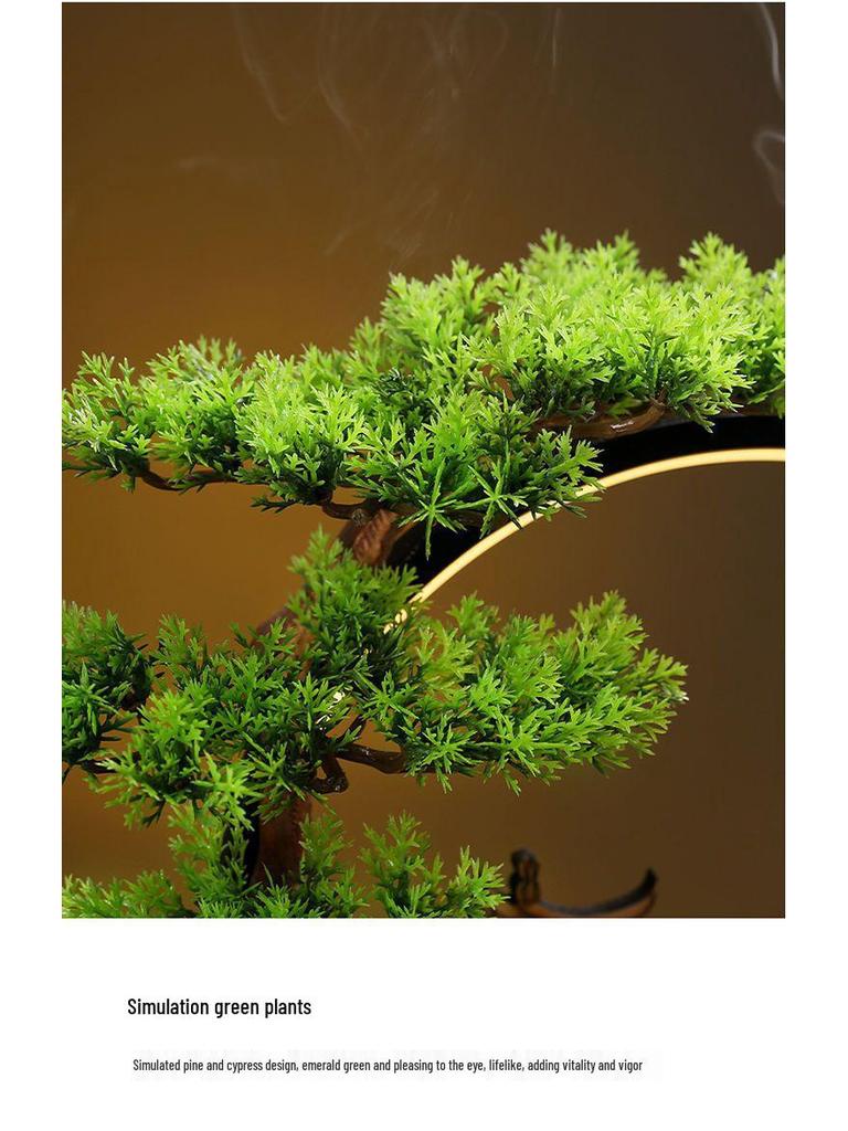 Chinese Style Backflow Incense Burner - Pine Design for Home & Office Décor