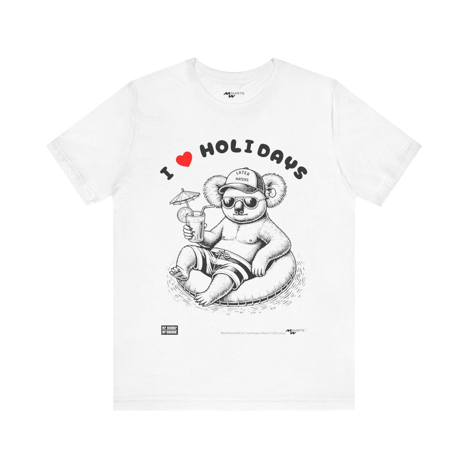 Holiday Koala Bear T-Shirt: Engraving Style  I Love Holidays  Design S