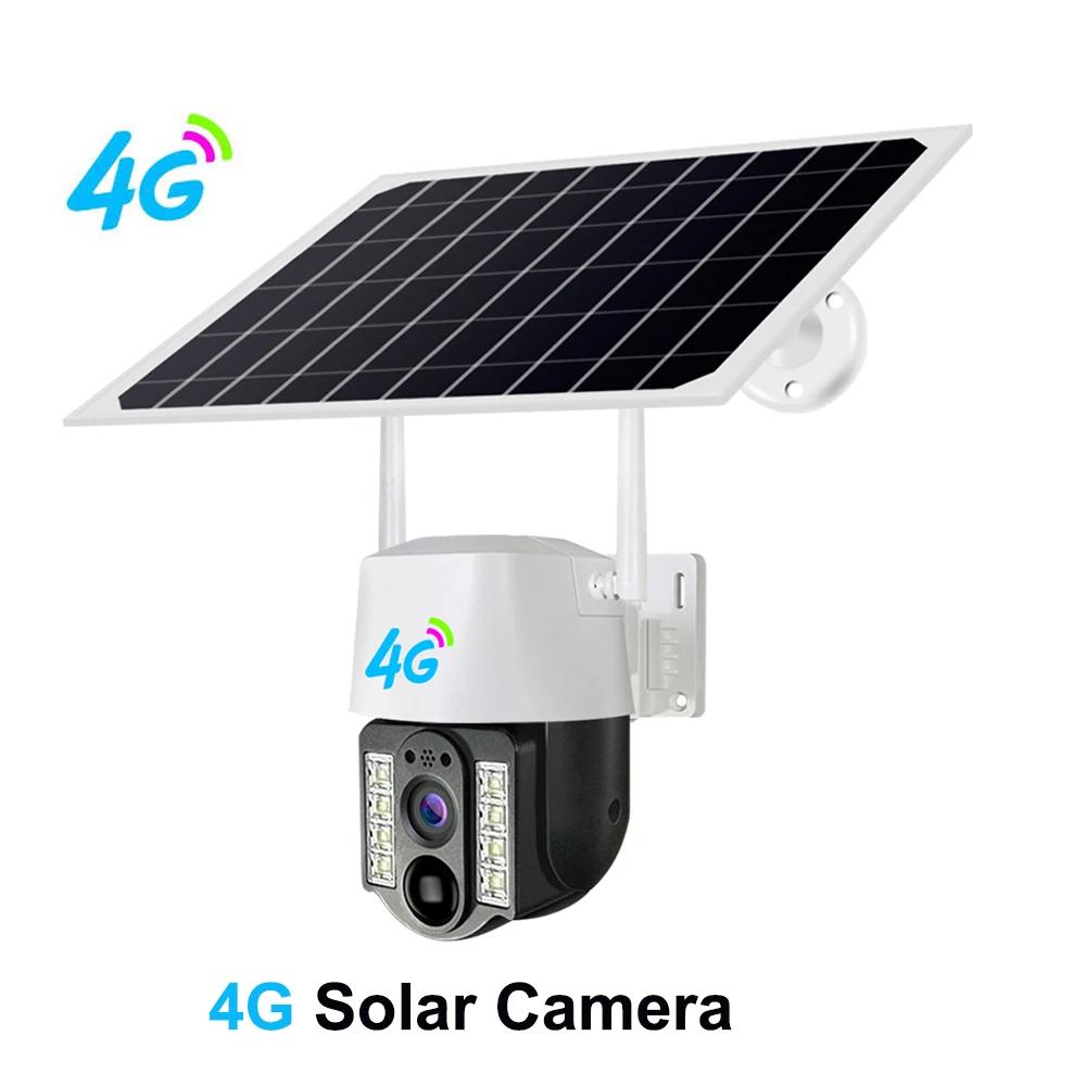 LS VISION Solar Camera 4G Sim WiFi Buiten Waterdicht 360° 8MP 4K Auto Tracking Surveillance Exterieur Sans Fil Thuisbeveiliging Bescherming CCTV
