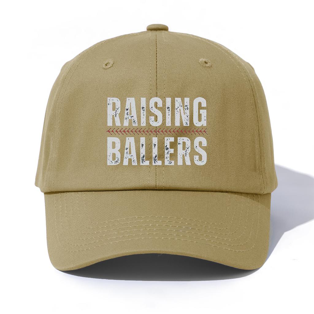 1pc RAISING BALLERS Print Baseball Cap for AdultsMinimalist Retro Style Casual Soft Adjustable Dad HatPerfect As Gift