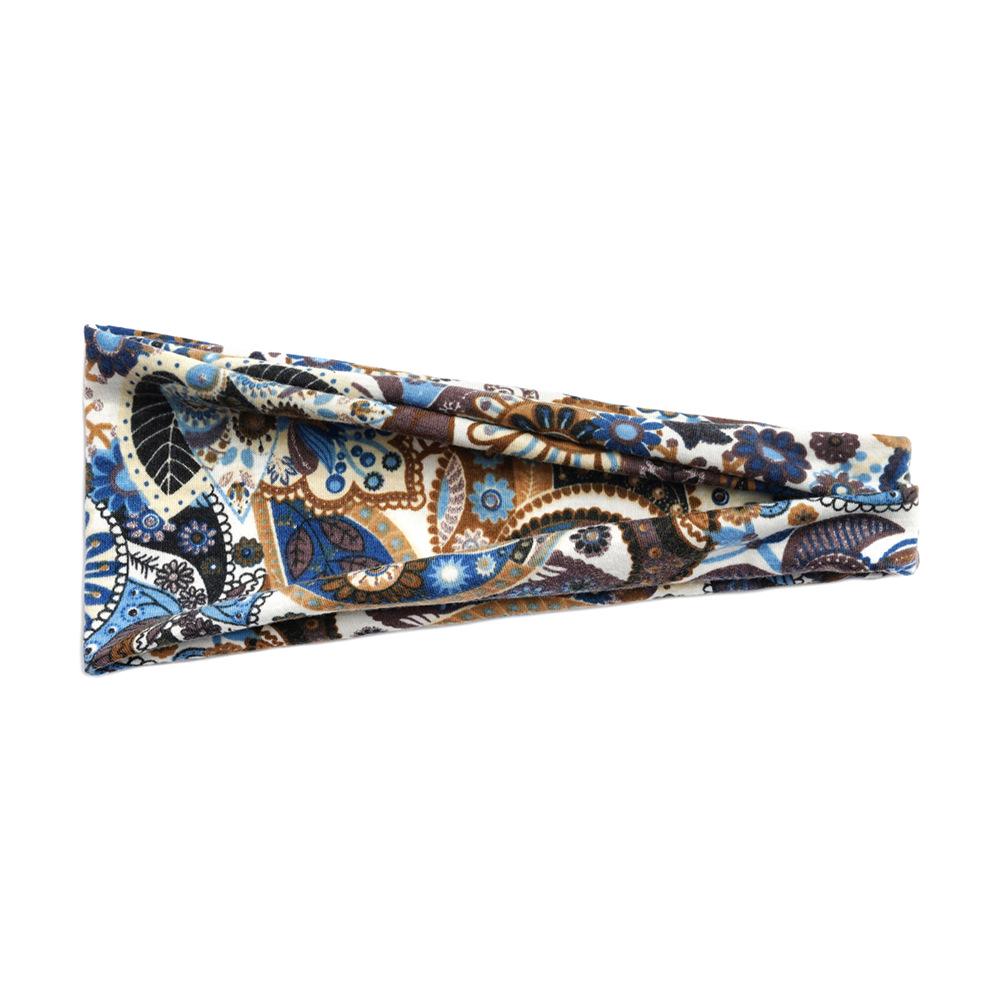 Dámská sportovní jógová pot absorbující čelenka - Široký okraj, Tištěný design, Vlasový doplněk