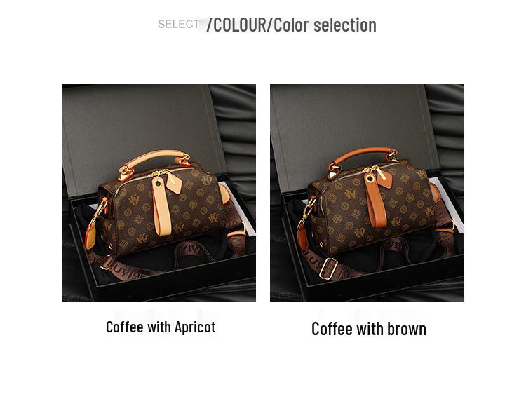 Retro Classic Monogram Boston Crossbody & Shoulder Women's Bag