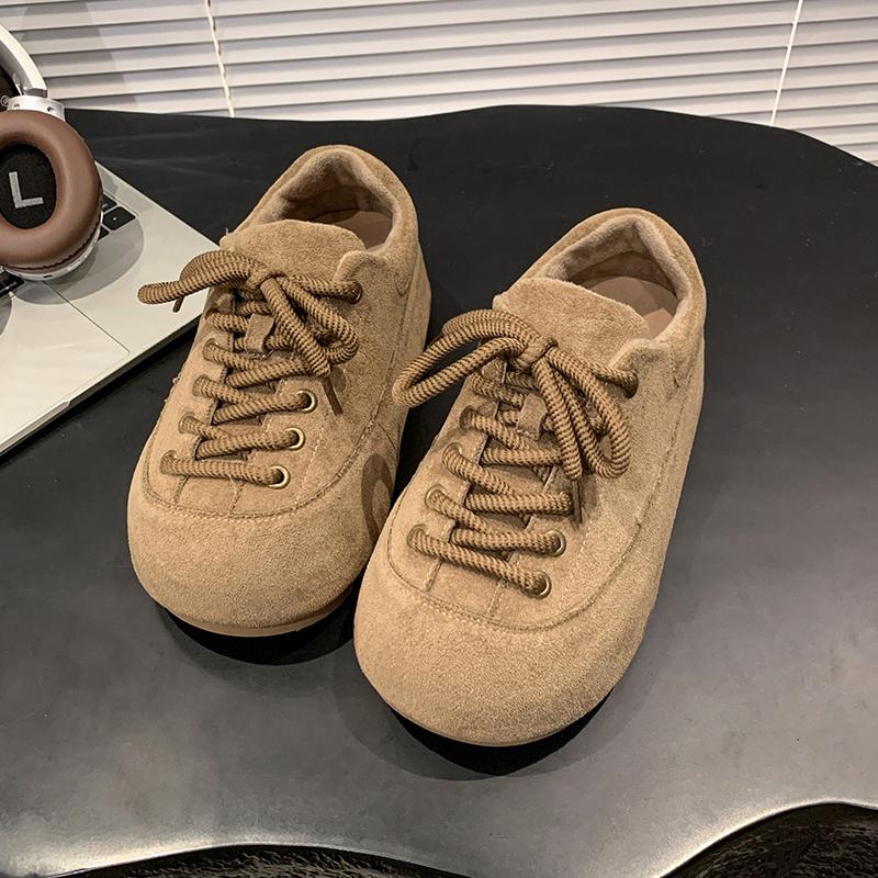 

Модные балетки Женские лоферы Туфли на шнуровке Замшевые дизайнерские спортивные туфли 2025 Модные повседневные женские кроссовки Осень Новые Zapatillas De Mujer 35 хаки