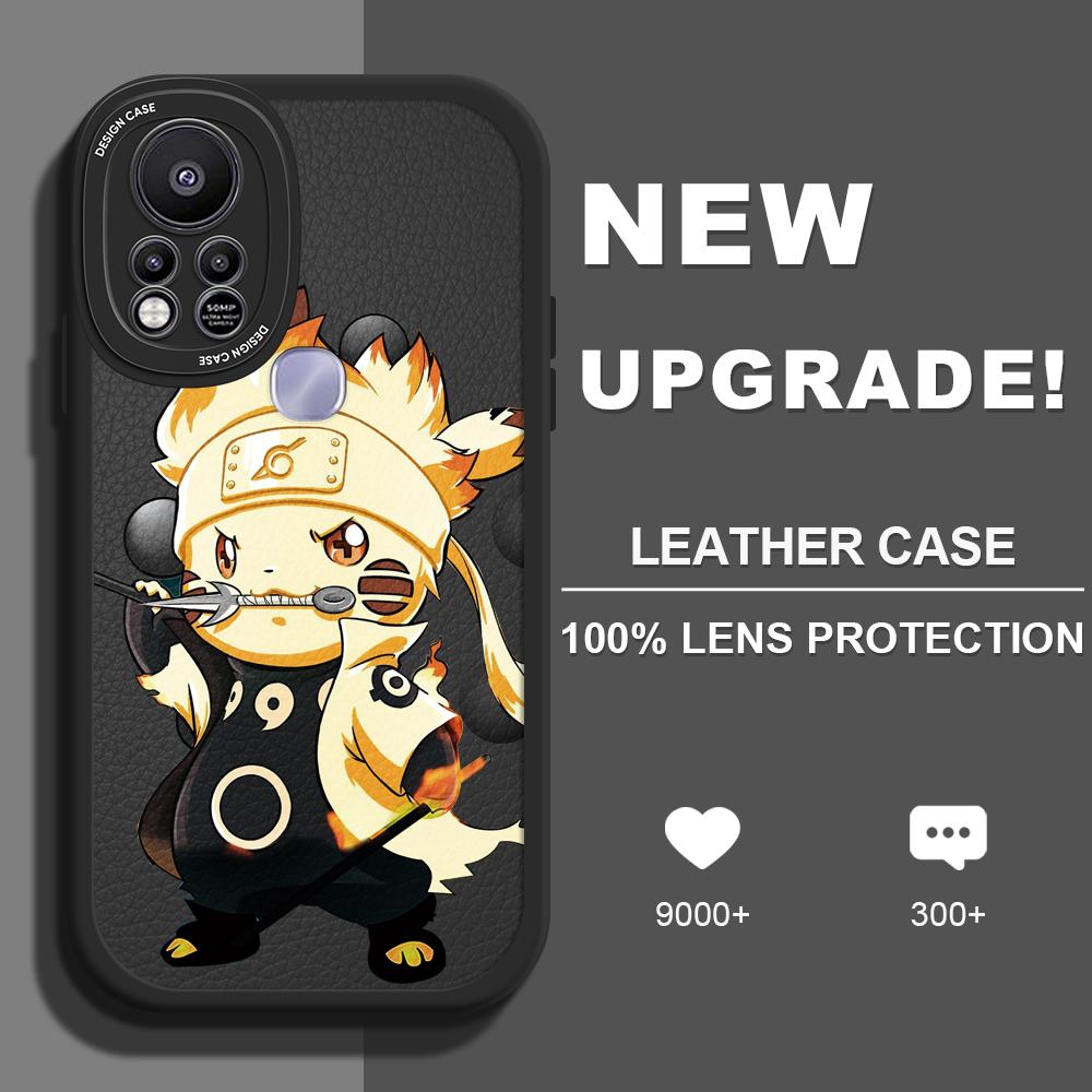 

Тонкий кожаный чехол с мультяшным узором, мягкий силиконовый чехол из искусственной кожи для iPhone Samsung Huawei Honor Xiaomi Redmi OPPO Realme Vivo Vivo Y91C/Y1S чёрный