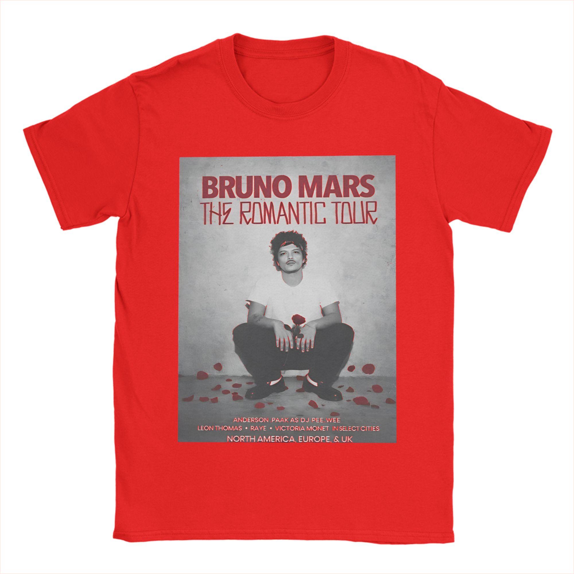 

Bruno Mars The RoUnisextic Tour 2026 Poster T Shirt Unisex Cotton Awesome TShirt Crew Neck Tee Shirt Short Sleeve Clothing 4XL 5XL S