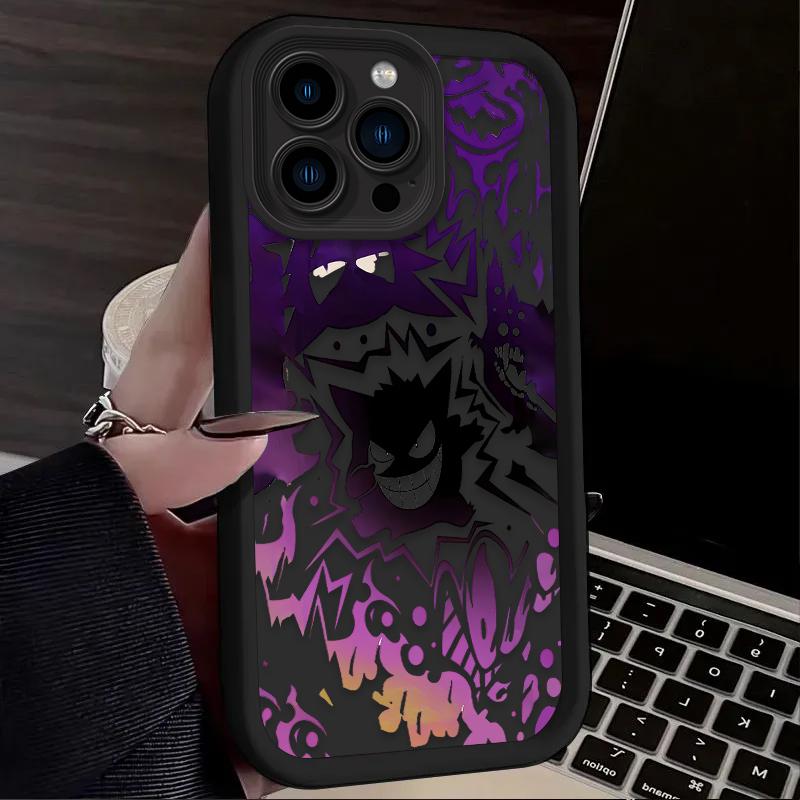 P-Pokemon Gengar Matte Phone Case For iPhone 17 Air 16 16E 15 14 13 12 11 Pro Max X XS X S Max XR SE 2020 SE4 7 8 Silicone Cover