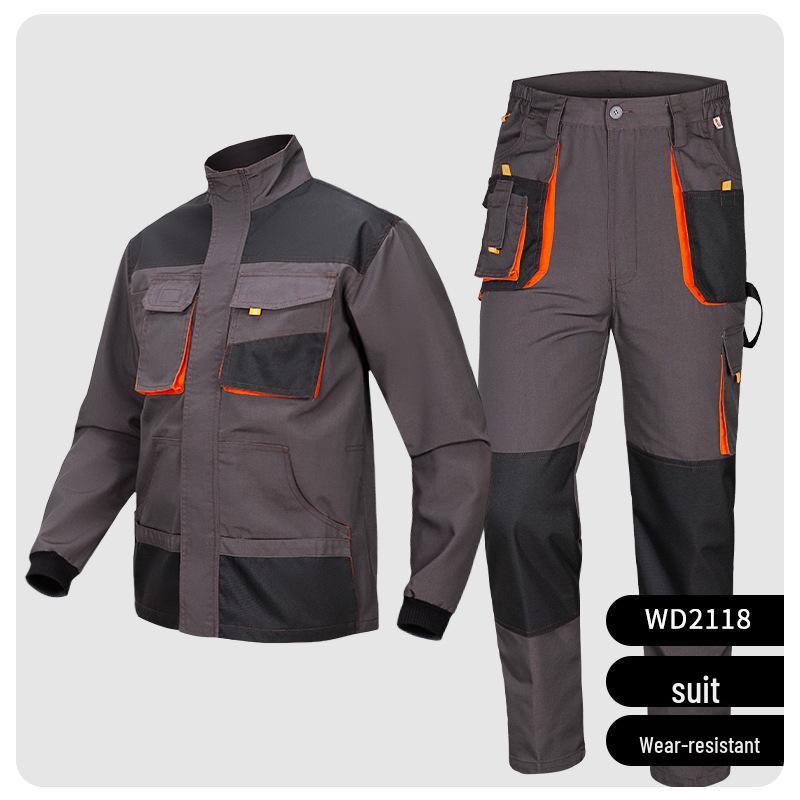 

3D Multi-Pocket Men s Work Pants - Oxford Cloth, European/American Mechanic Workshop Labor Protection Clothing. M