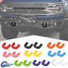 1 Pair Front Bumper Tow Hook Cover Trim For Ford Bronco 21+ Exterior Accessories