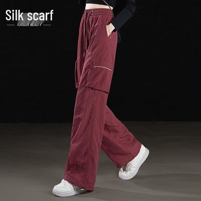 

Women s Loose Fit High-Waist Cargo Pants M