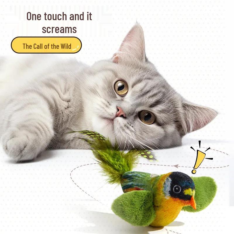 Kätzchen Zahnen Feder Reizspielzeug - Kratzfest & Selbstbeschäftigung Langeweile Vertreibung