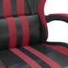 Gaming Chair with Footrest Swivel Black & Burgundy Artificial Leather