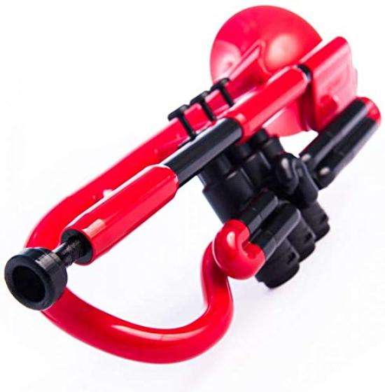 pInstruments pCornet PCORNET1R Plastic Wind Bb Made of Lightweight and Durable ABS with Antibacterial Red Mouthpiece and Carrying Instrument, Key,