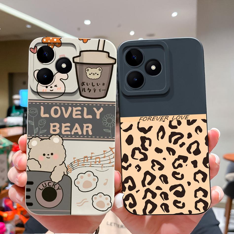 Coque Simple Pour Realme Note 50 Style Décontracté Protection Complète Anti-Choc Coque Arrière Silicone Liquide Doux Modèle RMX3834 Coque