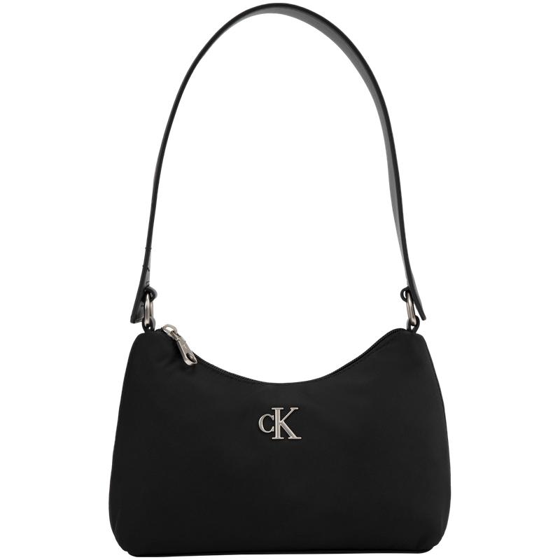 Calvin Klein Commuter Letter Zipper Fabric Shoulder Bag Medium Women s Space Black UB1-space black чёрный