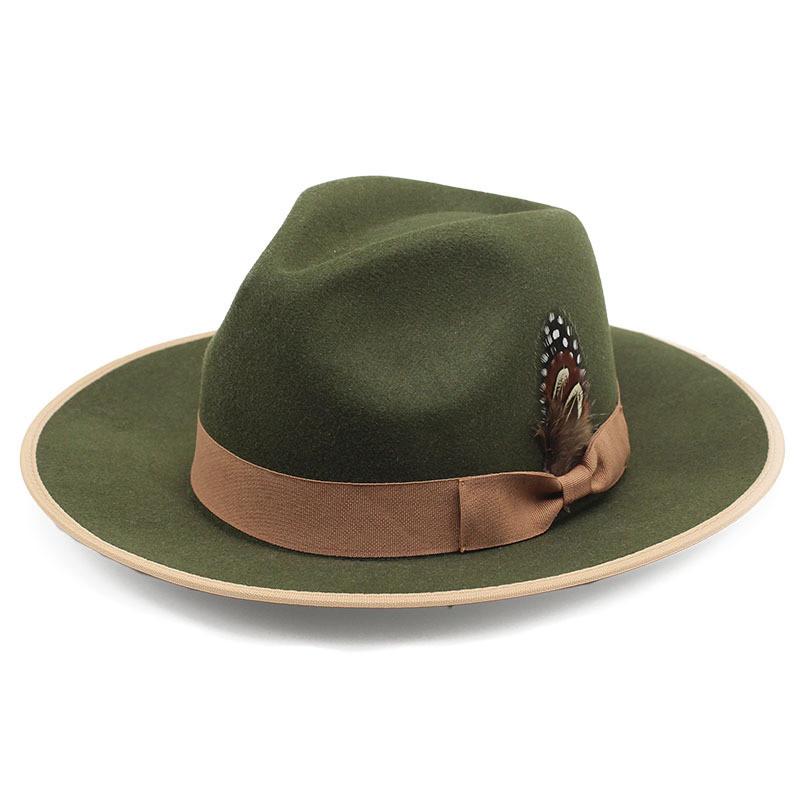 Wool Felt Hat For Women And Men Summer Sun Protection Large Brim With Heart Top Style