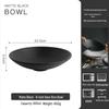 Conical Ceramic Salad & Ramen Bowl - Large Serving Dish for Home or Restaurant Use