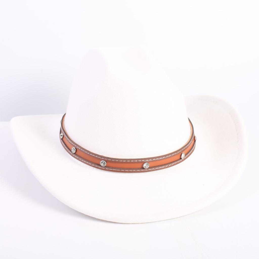 Popolare cappello da cowboy a tesa singola stile OL moda europea e americana cappello a cilindro di alta gamma per uomo e donna cappello jazz cappello di feltro