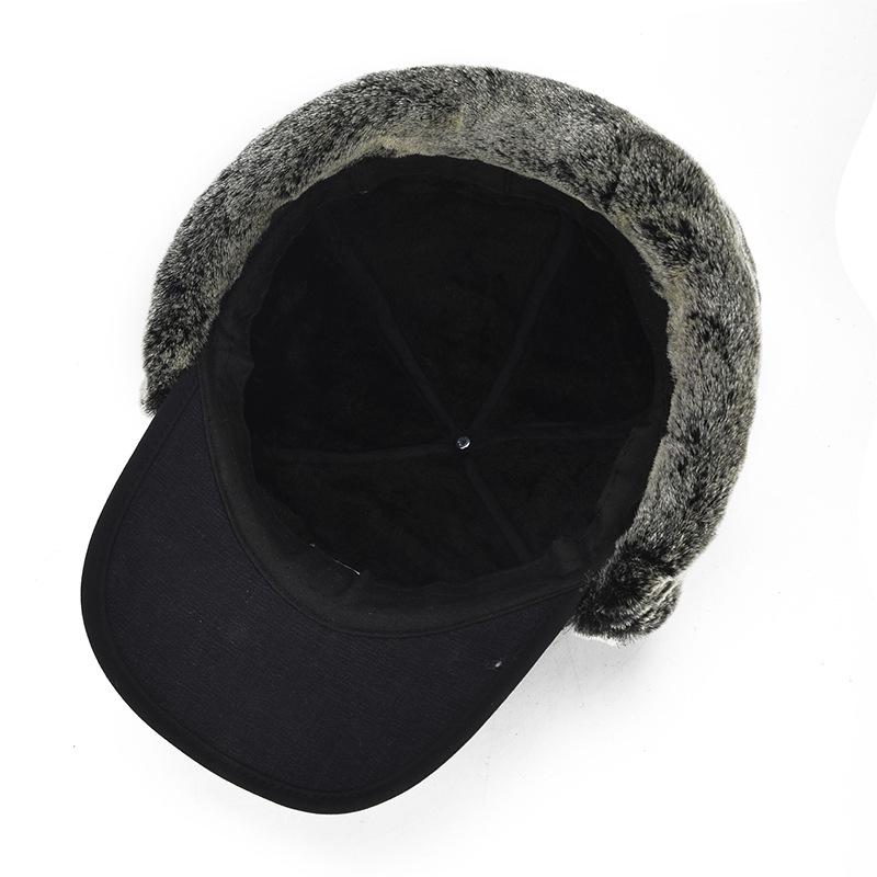 Pánská zimní bomber čepice Bavlněná čepice s ochranou uší Čepice tlustá zateplená čepice s rukávem čepice Skullies Beanies Ski Slouchy čepice