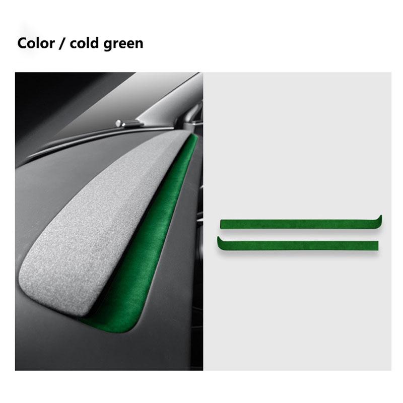For New Model 3 + Highland 2025 Car Instrument Panel Decoration Plate Sticker Suede Protection Car Interior Accessories