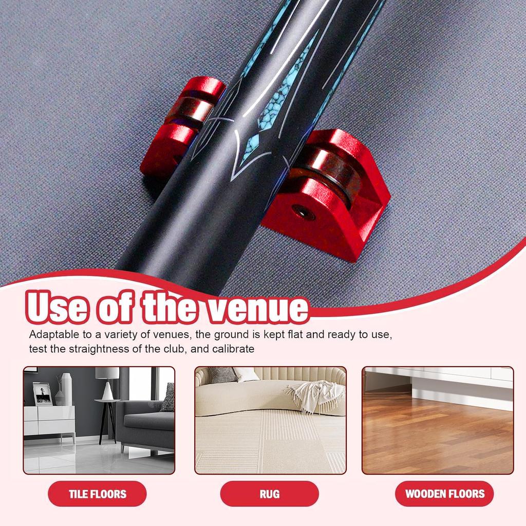 CRICAL Billardstock-Geradheitsprüfer, Set mit 2 Stück, für Pool-Billiardstöcke und Snooker, Rollentyp-Geradheitsprüfwerkzeug