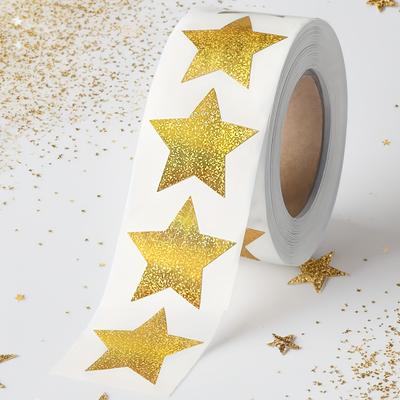 500pcs Glitter Star Stickers for Kids Reward Foil Star Adhesives Labels for Student Behavior Planner School Classroom Supplies