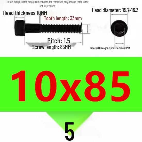 High-Strength Grade 12.9 Internal Hex Head Screws M1.4-M20