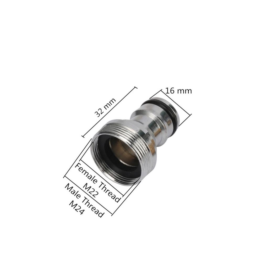 M22*M24 Female Male Thread Nipple Quick Connector Nickel Plated Copper Brass Faucet Adapter Irrigation Water Distribution Joint
