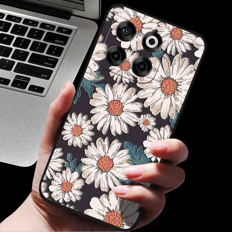 For ZTE Blade V70/Axon 70 3D Relief Flower Emboss Soft Silicone Back Cover For ZTE Nubia V70 Relief Emboss Case ZTE Blade V70 70