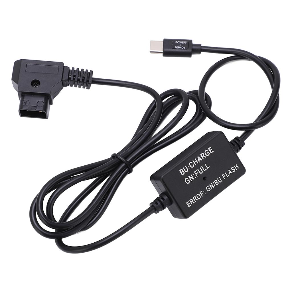 Type C Input To D Tap Output Charging Cable Camera Battery Power Cable for V Mount Battery