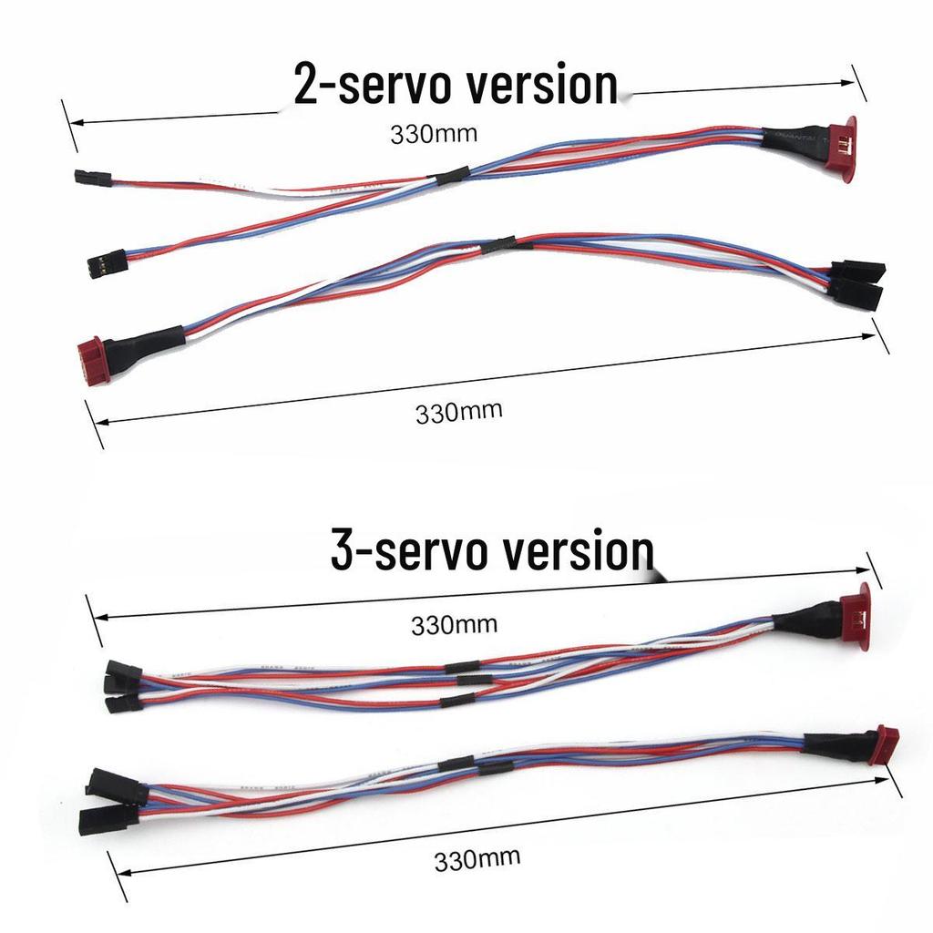 MPX8 Servo Quick Release Connector: 60-Core 8-Pin Extension Cable for 2/3-Servo, 20AWG Heat-Resistant Silicone Wire