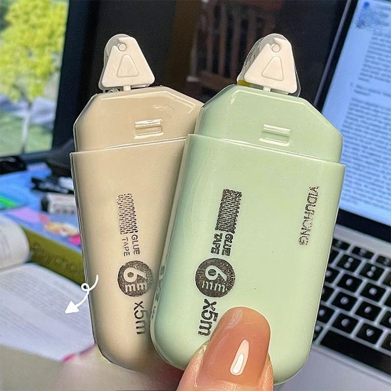 4pcs Easy Tear Double-Sided Adhesive Dot Tape, Total Length 5m, for Scrapbooking, Collage and Photo Albums - Ideal for School and Office Supplies