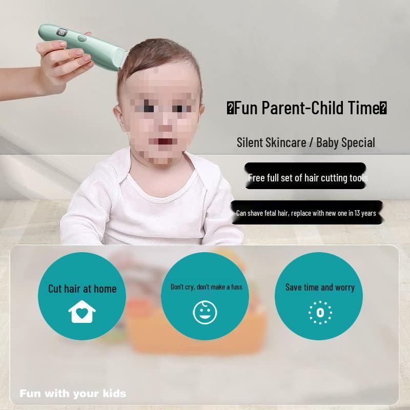Ultra-Quiet Rechargeable Baby Hair Clipper for Newborns & Toddlers