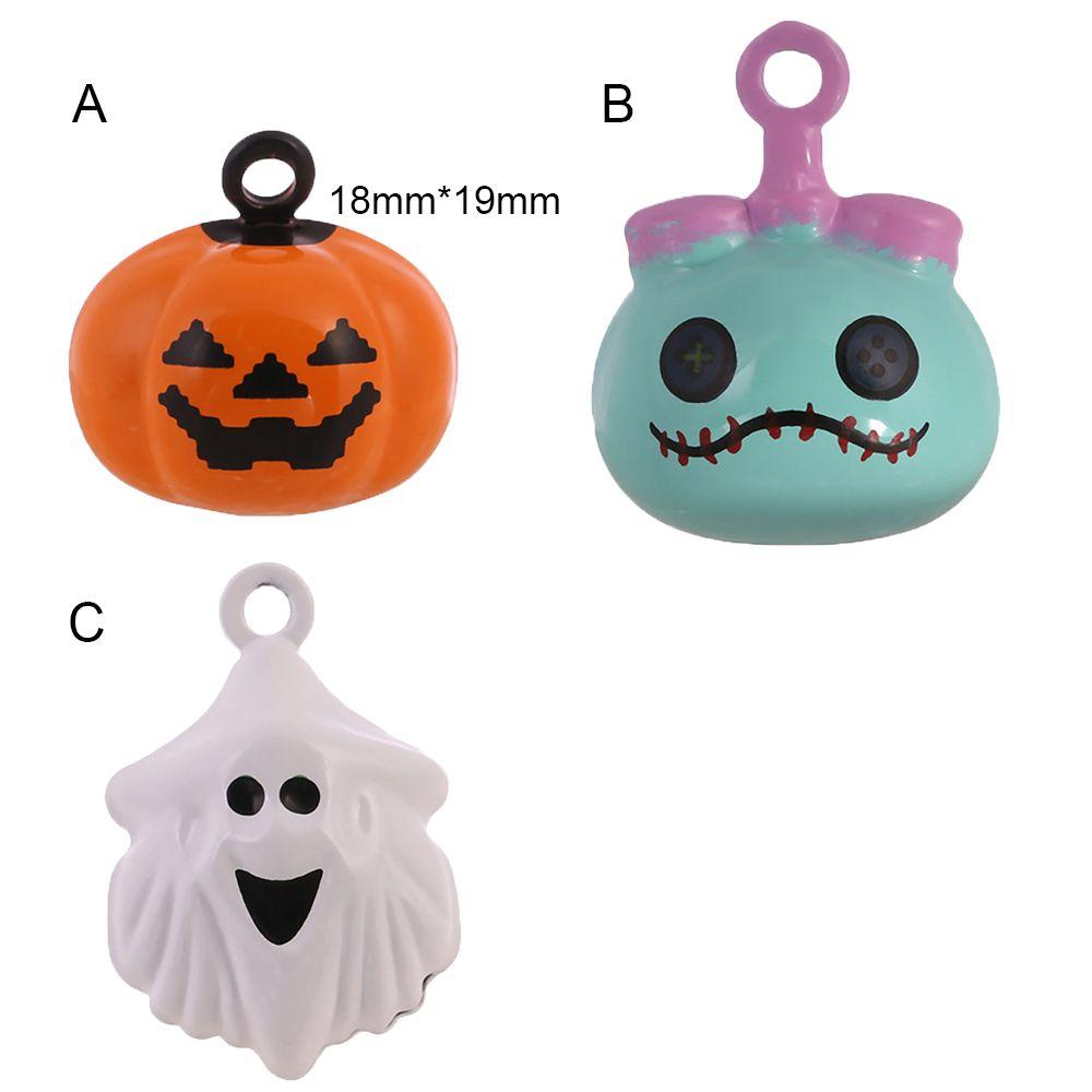 10PCS Gift DIY Accessories Party Supplies Jingle Bells Decoration Beads Halloween Bell Pendants Pumpkin Ghost