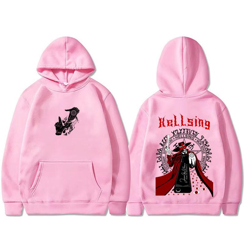 Anime Hellsing Vampire Alucard Graphic Hoodie Men Women Manga Oversized Pullover Hoodies Male Hooded Sweatshirt