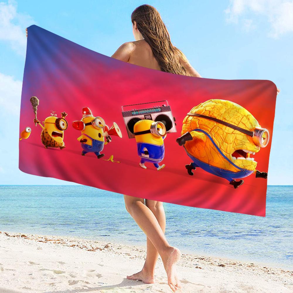

Cute Banana Cartoon-M-Miniones Towel Microfiber Beach Towel Absorbent Quick dry Soft Yoga Swimming Mountain Climbing Towel W40*H60(CM)