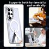 For Magsafe Wireless Charging Metal Bumper Phone Case For Samsung Galaxy S25 Ultra S23 S22 S24 Ultra FE Plus Hard PC Back Cover