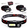 Flashlight Rechargeable 18650 Fishing Mini LED Headlamp USB Charging COB Headlight Fishing Light