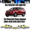 For Chevrolet Chevy Equinox 2005-2018 2019 2020 2021 Canbus No Error Car Reading Bulbs Vehicle LED Interior Dome Map Light Kit Bulbs 7