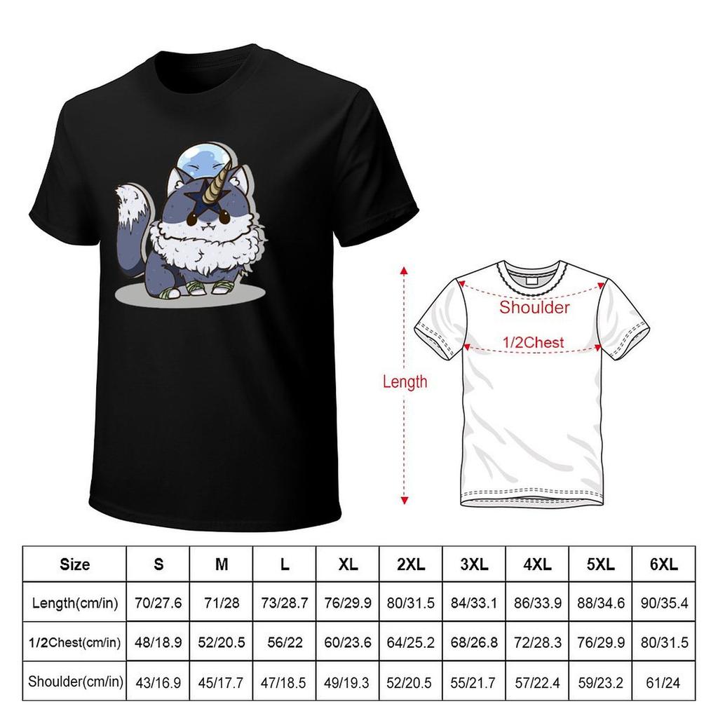 Rengar and Rimuru Sticker TShirt blacks fashion shirts mens clothing