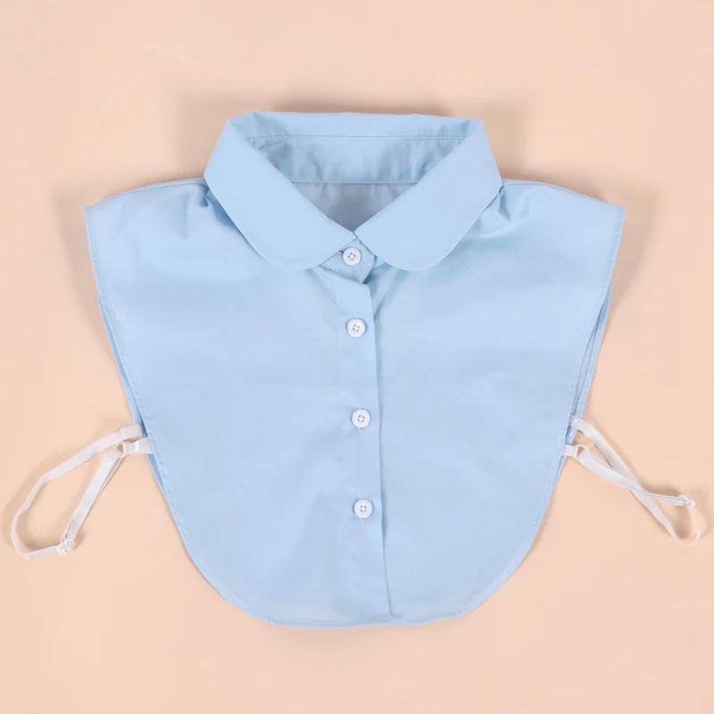 Detachable Cotton Lapel Shirt Fake Collar Solid Color False Blouse Neckwear Vintage Lace Lapel Blouse Top Clothing Accessories