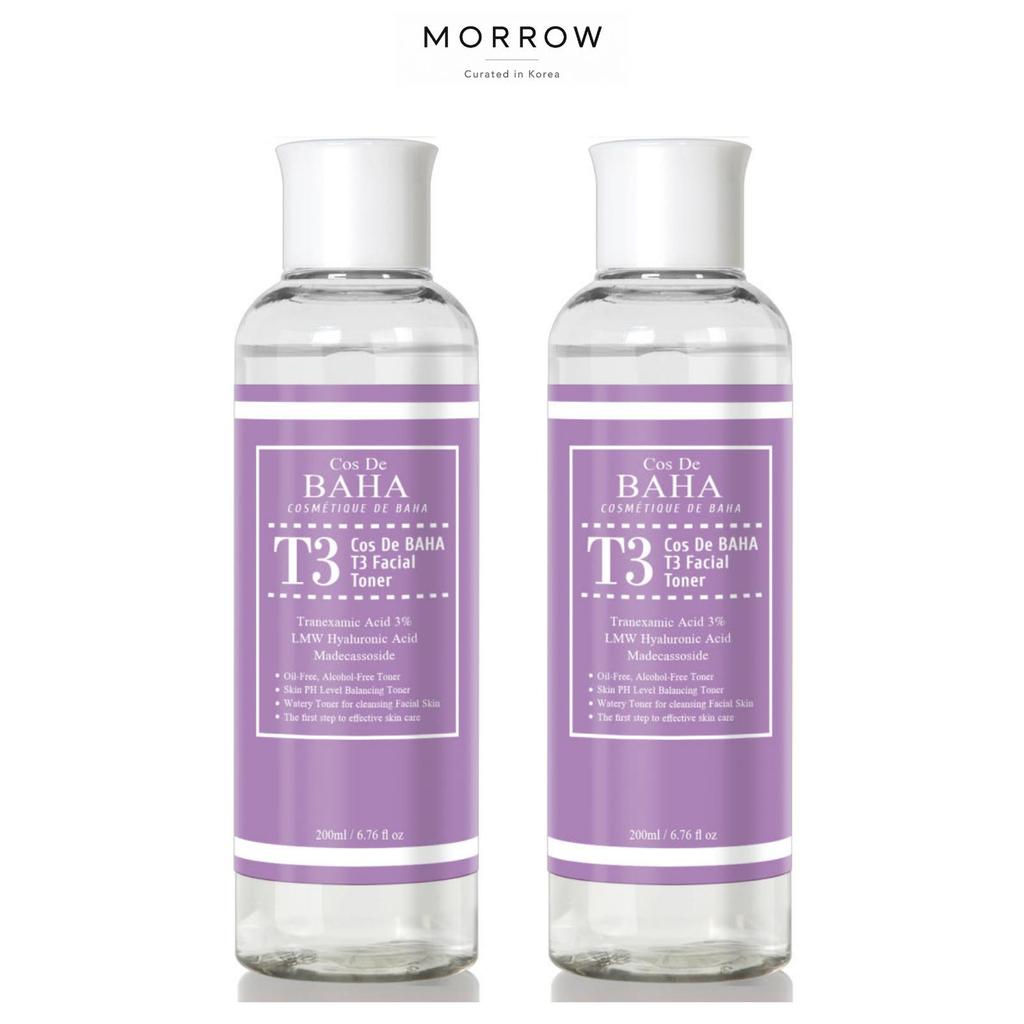 COS DE BAHA T3 Tranexamic Acid 3% Madecassoside Brightening Hydrating Toner 200ml
