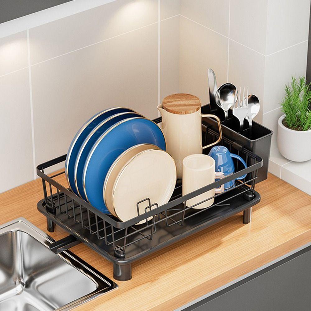 Großer Geschirrabtropfständer mit automatischer Trocknung Geschirrständer Neuer Küchenarbeitsplattenständer